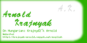 arnold krajnyak business card